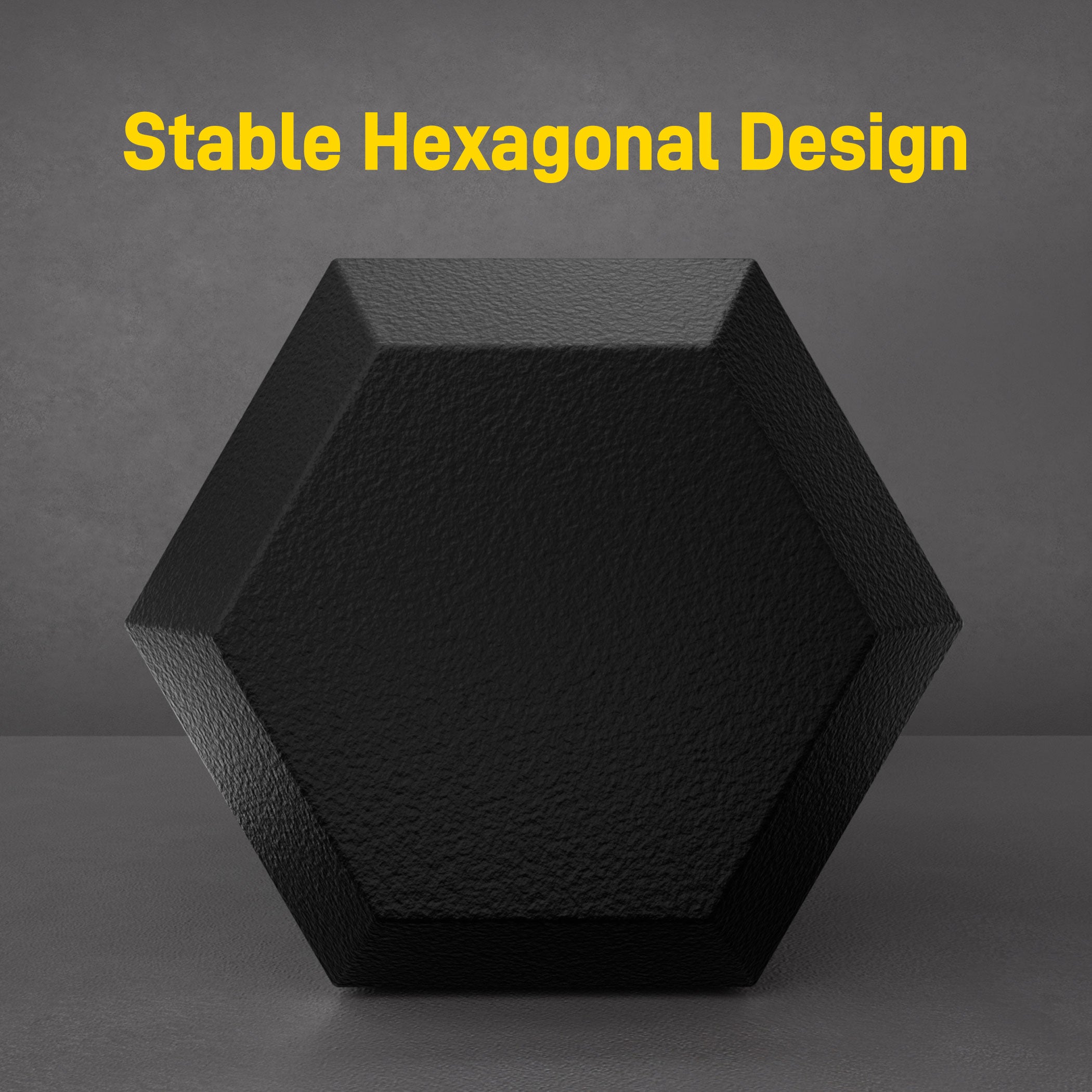 KINGSMITH Rubber Coated Hex Dumbbell with Chrome