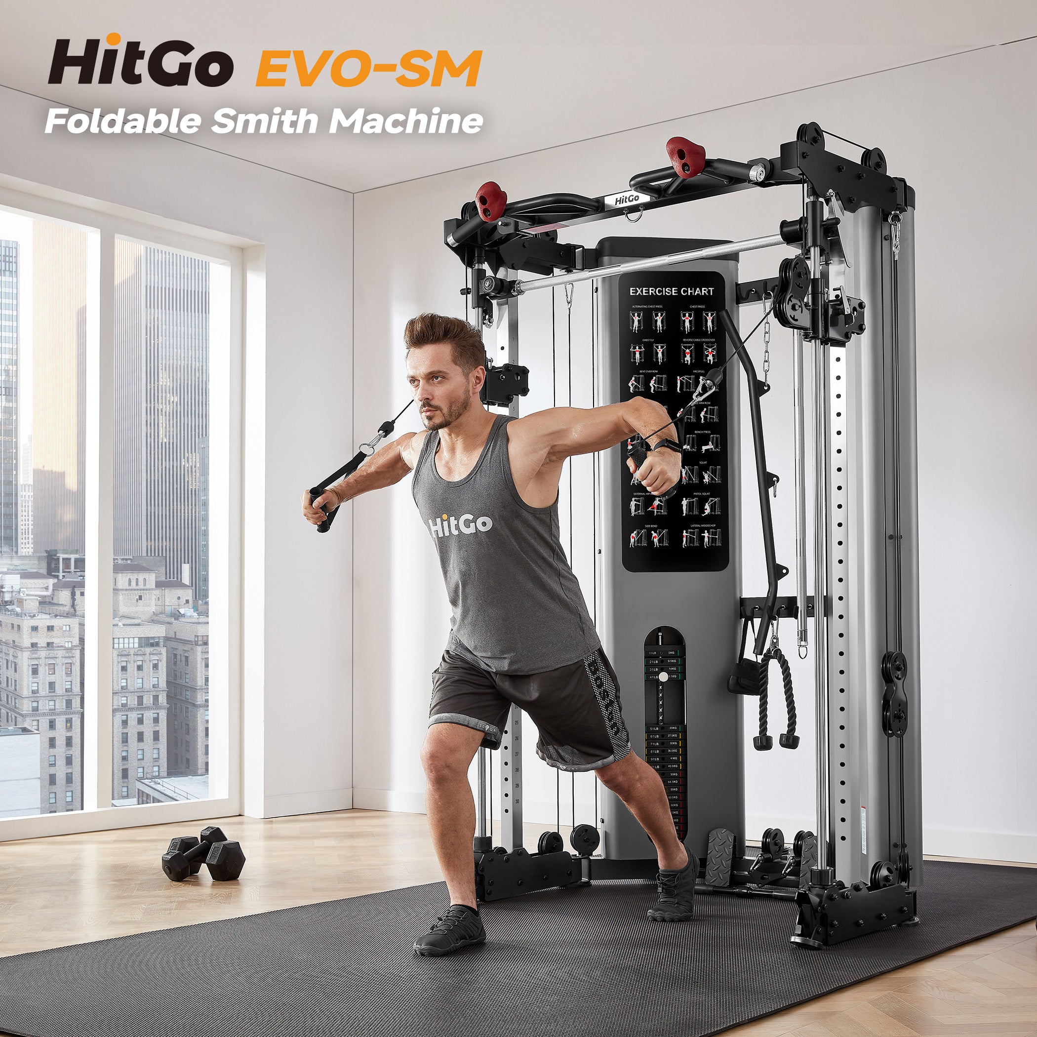 Commercial Foldable Smith Machine